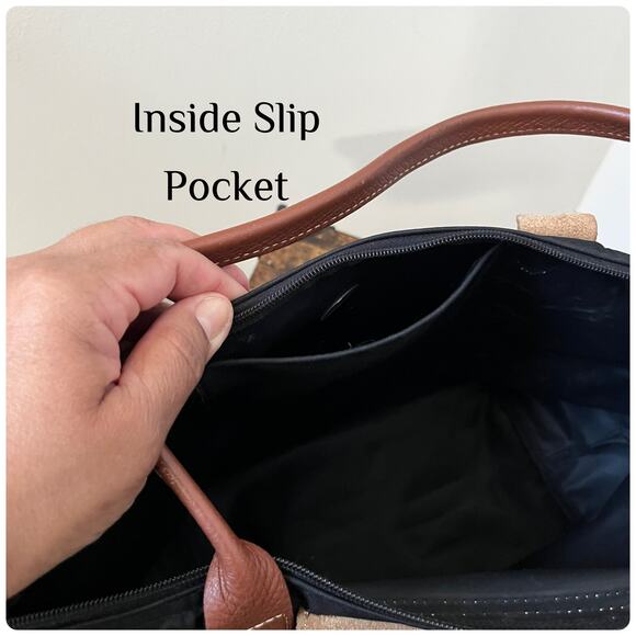 Longchamp FLAWS Le Pliage Original M Tote Hand Shoulder Nylon Bag Recycle Canvas - Picture 15 of 16